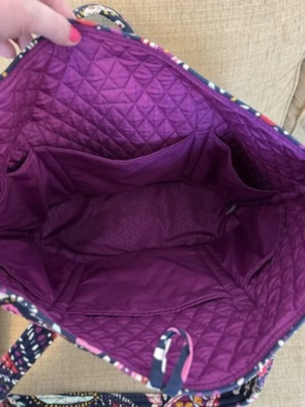 Vera Bradley Turnlock Tote Bag in “Painted Paisley